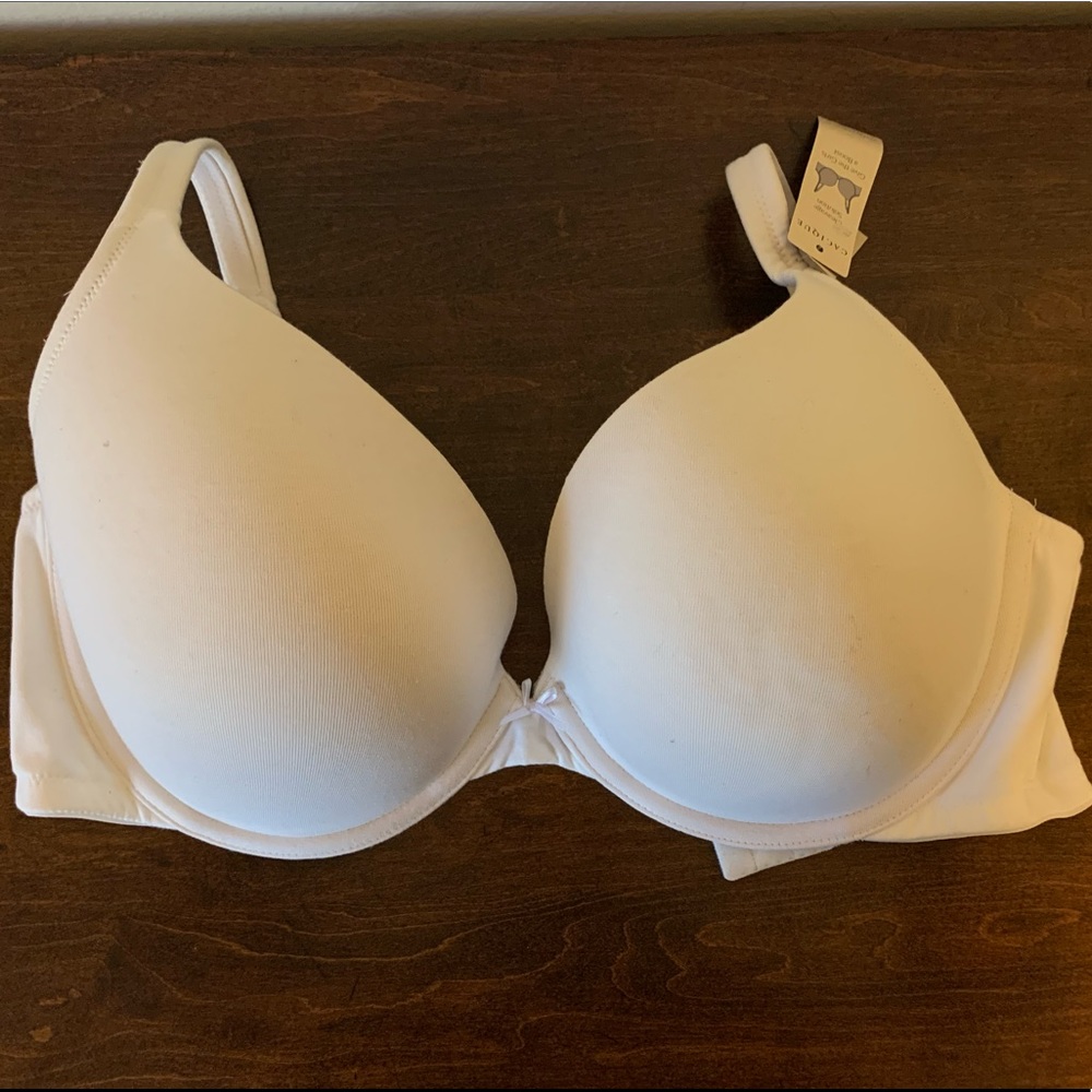 Cacique Cotton Boost Plunge bra, Size 38G